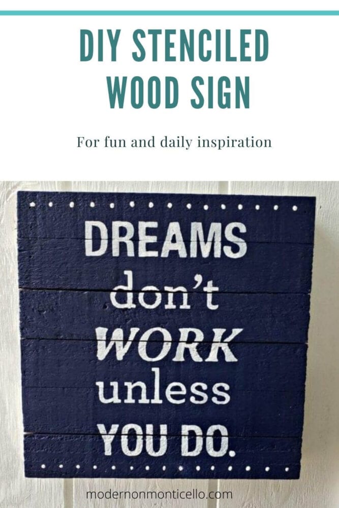 Stenciled Wood Sign