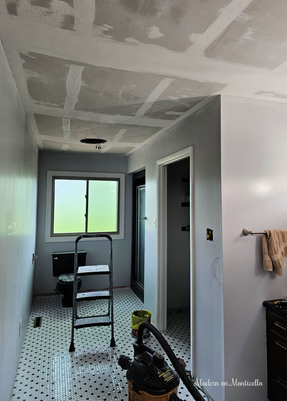 popcorn ceiling is down