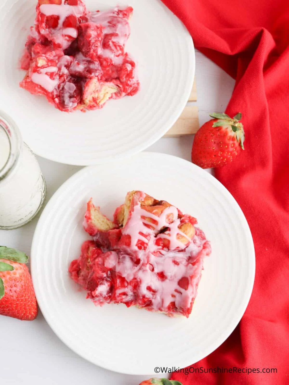 strawberry cinnamon roll casserole